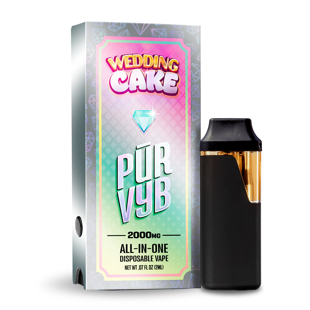 PUR VYB - 2G THCa Live Resin - Wedding Cake (Hybrid)